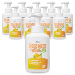 오릭스 몽글몽글 거품비누 레몬향 500ml x 10개 거품형 핸드워시 손세정제