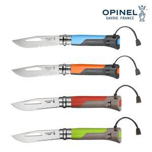 [기타]오피넬 아웃도어 NO.08 (레드/오렌지/그린/블루) / 폴딩나이프 캠핑용칼 접이식칼 등산용칼