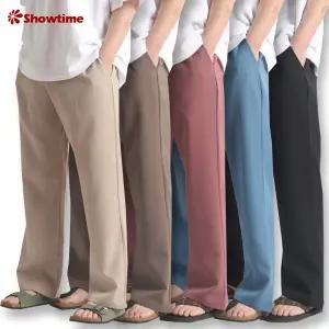 봄/밴딩/바지/와이드/조거/팬츠/빅사이즈/린넨/쿨/아이스/스판/남자/남성