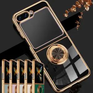 실리콘 갤럭시Z플립7 FE 6 5 4 3 제트지 럭셔리컬러 마그네틱 링 스탠드 핸드폰 케이스