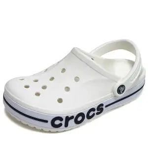 크록스 바야밴드 남성 여성 공용 클로그 샌들 슬리퍼 아쿠아슈즈 화이트 네이비 205089-126