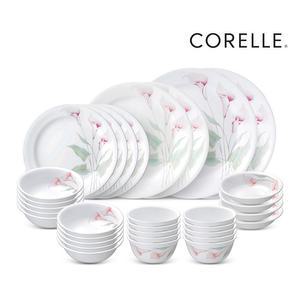 코렐 백합 10인 홈세트 32P 32P-LV / 그릇 접시 찬기 신혼 혼수 집들이 선물