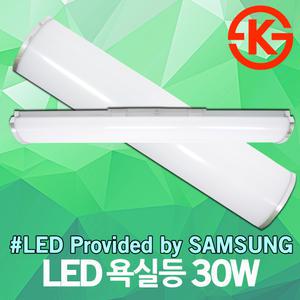 나스필 LED 욕실등 30W 방습등 화장실 조명 직부등 일자등 등기구 다용도 전등 인테리어 주광색 주백색 KS