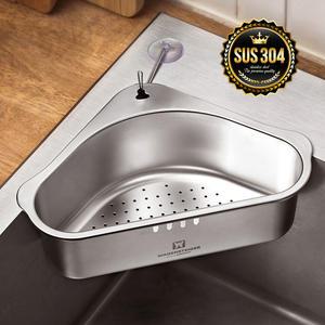 304스텐 싱크대 코너 바스켓 음식물 쓰레기통 물빠짐 배수망