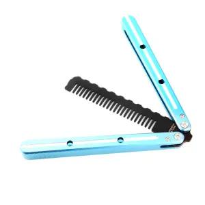 빗발리송 트레이너 나이프 ST-778BL 연습용 폴딩 알루미늄 머리빗