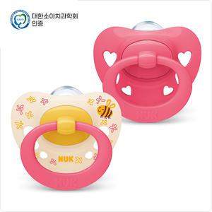 누크 시그니처 노리개젖꼭지 S3 (18~36개월) 핑크 2개입/쪽쪽이