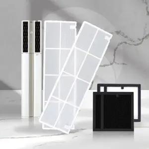 [호환] LG 에어컨 필터 휘센 듀얼 스탠드형 에어컨 미니필터2개+탈취필터2개+초미세먼지플러스필터 2개