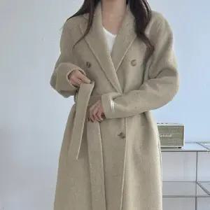 [제이0][제이0](고퀄) 더블 벨트 핸드메이드 울 긴팔 코트