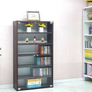 드림퍼니처 베스트1036 유리문 깊이19cm 6단 CD진열장 4단 DVD장식장 피규어수납장 만화책 다용도소품장 틈새장