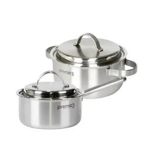 키친아트 프리미오3 통3중 스텐냄비2종16+20