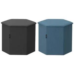 이케아 KJUGE 슈게 쿠션형스툴+수납 33cm/수납스툴의자/화장대의자/수납함/풋스툴/쿠션의자