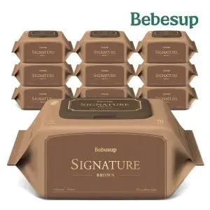 [베베숲]SSG) 베베숲 아기물티슈 시그니처 브라운 물티슈 70매 캡 10팩