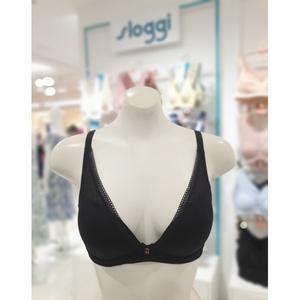 갤러리아 블랙 노와이어 매직컴포트 딥브이 브라 TBWBRR11BK