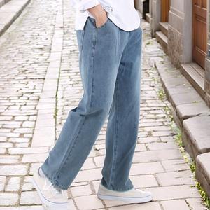 [보이투맨]XD94 남성 워싱 와이드 스판 밴딩 청바지