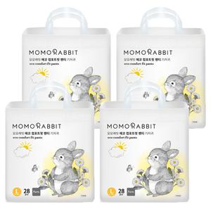 모모래빗 에코 육아템 일회용 컴포트핏 팬티형 기저귀 유아용 대형(L) 112매