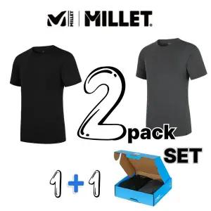 [밀레](센텀시티점)25SS 신상 (1+1) 남성용 냉감 라운드넥 반팔티셔츠 2팩 반팔티셔츠 SET MUUUT426(출...