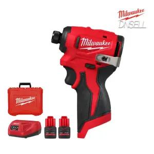 밀워키 M12 BLIDRC-252C 콤팩트 브러쉬리스 충전 임팩트 드라이버 +드릴비트(랜덤)