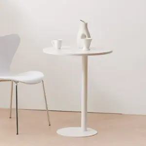 국산 베란다 원형 커피테이블 1인 창가원탁 화이트