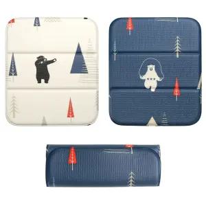 가벼운 휴대용 접이식 양면 PVC 매트 쿠션 방석 35x30/야외/피크닉/소풍/어린이집/유치원/현장학습/깔판