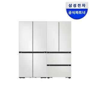 [카드가399만]삼성전자 비스포크 4도어 냉장고 김냉세트 키친핏MAX RM70F63R2A+RK70F42M2A 1060L ALL화이트