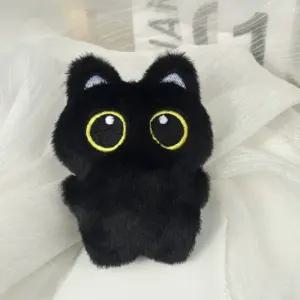 검정 고양이 전신 인형 키링 캐릭터 가방고리 귀여운 열쇠고리 학생 선물 추천 큰눈 10cm