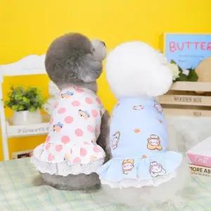 반려동물 러블리 캐릭터 나시 스커트 강아지옷 (WFJX07M)