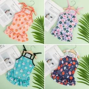 반려동물 플라워푸르츠 매쉬 원피스 강아지옷 (WFJX07K)