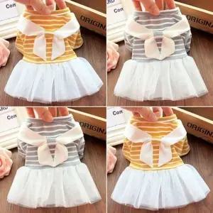 반려동물 리본 샤 스커트 강아지옷 (WFJX078)