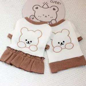 반려동물 곰돌이 와플 티셔츠 스커트 강아지옷 (WFJX076)