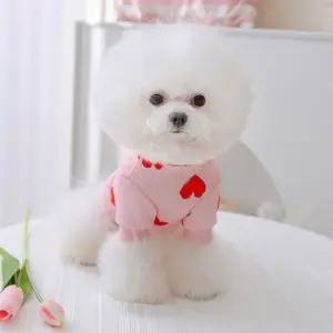 강아지옷 사랑스러운 내새끼 러블리 하트 핑크 애견 티셔츠 (WFJWZDQ)