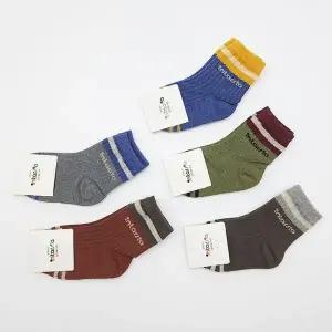 어린이양말 심플 아동양말 골지배색 5켤레묶음 (WFJX0FJ)