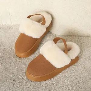 여성신발 슬리퍼 뒷밴딩 여자 퍼 슬리퍼 (WFJX0LJ)