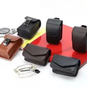 소가죽 돋보기 안경 케이스 접이식 안경집 벨트 휴대용 심플 수납 파우치 선물용