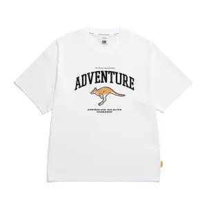[내셔널지오그래픽] N242UTS980 애니멀 컨셉 그래픽 에코 반팔 티셔츠 WHITE