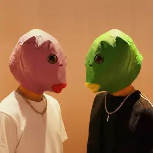 물고기 가면 동물 인간 웃긴 선물 할로윈 코스튬 외계인 공룡 쓸모없는 친구 선물 파티 생선 코스프레