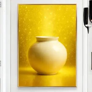 황금 코인 달항아리 집들이 개업선물 거실 인테리어액자 풍수 다복