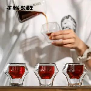 유리 커피잔 아이스아메리카노 커피 아아 라떼잔 짧은 120ml 컵 단열 이중벽