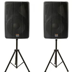 제이랩 JPS-1500 400W 15인치 스피커 2개 + 스탠드  설교 라이브 공연 강의 행사용 댄스