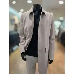 [바쏘옴므] 24년 베이지 스판 하프 트렌치 맥코트 [P003519072]