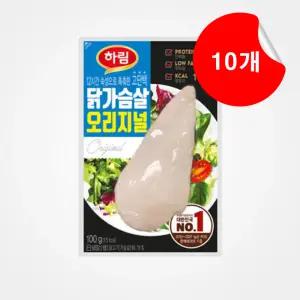 [하림] 닭가슴살 오리지널맛, 100g, 10개