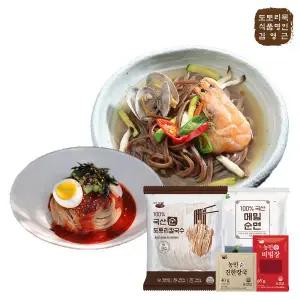 김영근명인의 도토리칼국수 8봉+메밀순면 8봉 (총 16봉+장국8개+비빔장 8개)