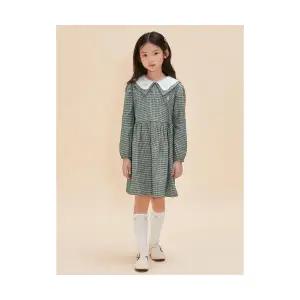 빈폴 BEANPOLE 키즈 클래식 하운드투스 원피스 그린 (BI4871G05M) BI4871G05M 225335