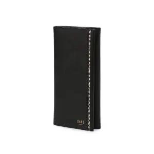 [롯데백화점]닥스 액세서리 [선물포장/쇼핑백동봉][WARREN] 체크 배색 라인 블랙 장지갑 DBWA6E441