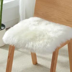 프리미엄 양털 방석 천연 사각 의자 쿠션 패드