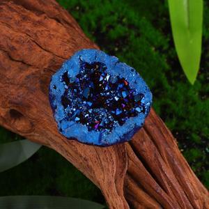 다미식 자연 마노 정동석 돌 불규칙한  전기 도금 Druzy 클러스터 바위 광물 표본 홈 장식