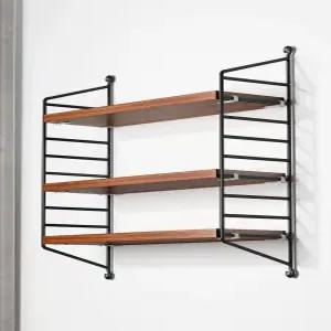 벽걸이 벽선반 북유럽 수납 원목 3단 철제 인테리어 빈티지 책장