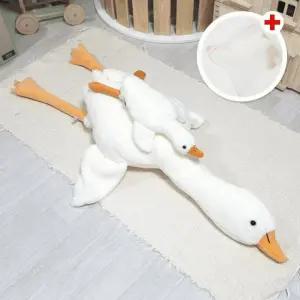 130cm 대형 애착인형 바디필로우 무료 오리인형 쿠션 세탁망 거위 인형 동물인형 증정 대형 수면