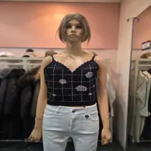 [에고이스트] 플라워 체크 자카드 뷔스티에 니트  ER1KV-160