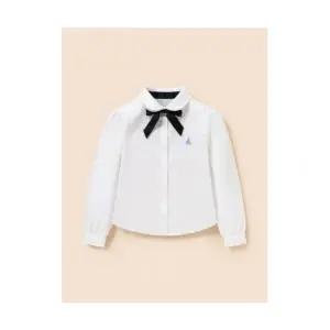빈폴 BEANPOLE 키즈 [Essential] 여아 옥스포드 셔츠  리본타이 세트 화이트 (BI6164GE11) BI6164GE11 234