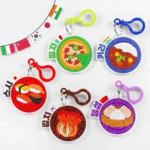 세계 전통음식 보석십자수 키링 만들기 diy 키트 다문화 창의 미술 체험 놀이 돌봄 늘봄 방과후 활동 재료